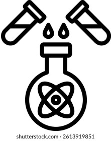 Scientific Experiments Icon Outline Vector Illustration