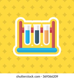 Scientific experiments icon , Vector flat long shadow design. In education concept.
