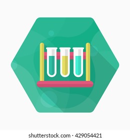 Scientific experiments icon , Vector flat long shadow design. In education concept.