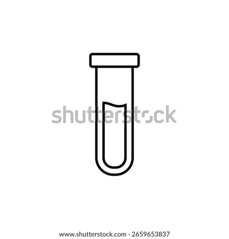 Scientific flask with double edge and inner fill