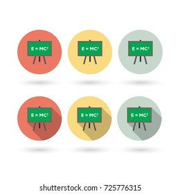 Scientific Formula flat icons. Vector. Illustration. 