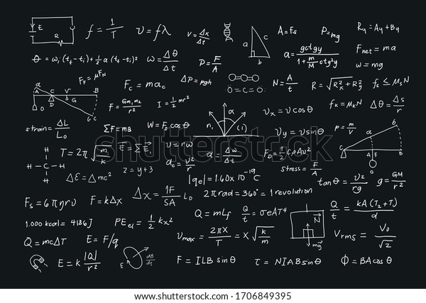 Scientific Formulas Chalkboard Illustrations Vector Stock Vector Royalty Free