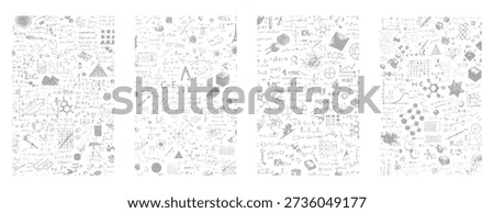 Scientific formulas and diagrams in gray science equation chemistry [[stock_photo]] © 
