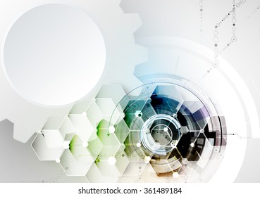 Scientific Future Technology. For Business Presentation. Flyer, Poster Vector Concept Background