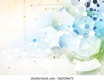Scientific Future Technology. For Business Presentation. Flyer, Poster Vector Concept Background