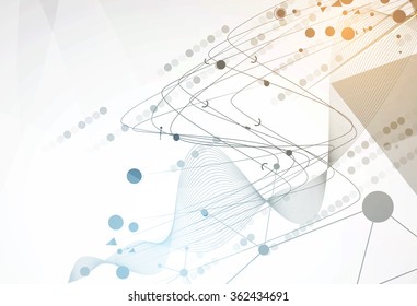 Scientific Future Technology. For Business Presentation. Flyer, Poster Vector Concept Background