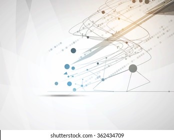 Scientific Future Technology. For Business Presentation. Flyer, Poster Vector Concept Background