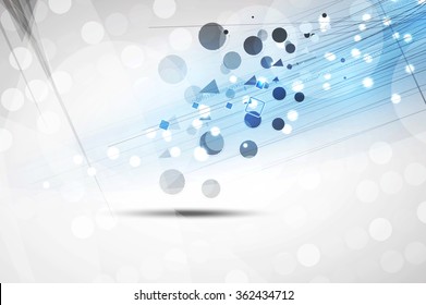 Scientific Future Technology. For Business Presentation. Flyer, Poster Vector Concept Background