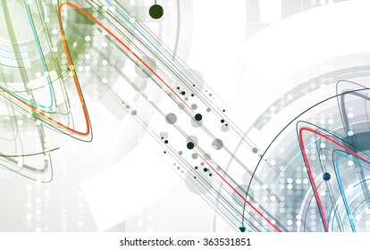 Scientific Future Technology. For Business Presentation. Flyer, Poster Vector Concept Background
