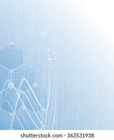 Scientific Future Technology. For Business Presentation. Flyer, Poster Vector Concept Background