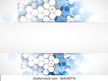Scientific Future Technology. For Business Presentation. Flyer, Poster Vector Concept Background