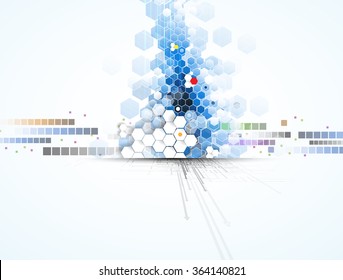 Scientific Future Technology. For Business Presentation. Flyer, Poster Vector Concept Background