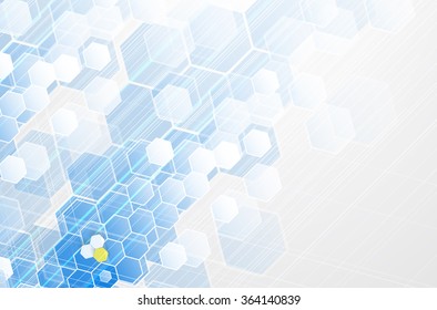 Scientific Future Technology. For Business Presentation. Flyer, Poster Vector Concept Background