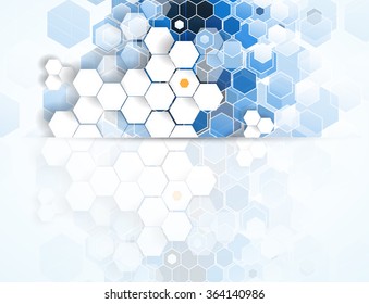 Scientific Future Technology. For Business Presentation. Flyer, Poster Vector Concept Background