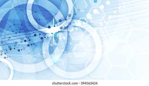 Scientific Future Technology. For Business Presentation. Flyer, Poster Vector Concept Background