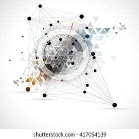 Scientific Future Technology. For Business Presentation. Flyer, Poster Vector Concept Background