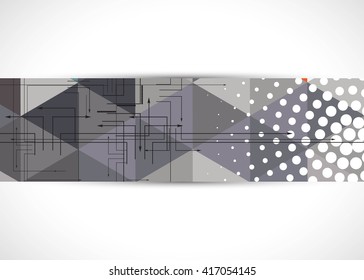 Scientific Future Technology. For Business Presentation. Flyer, Poster Vector Concept Background