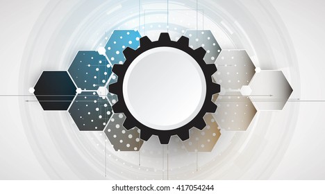 Scientific Future Technology. For Business Presentation. Flyer, Poster Vector Concept Background