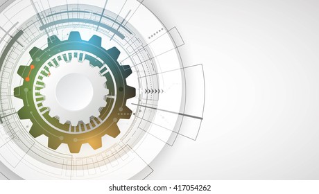 Scientific Future Technology. For Business Presentation. Flyer, Poster Vector Concept Background