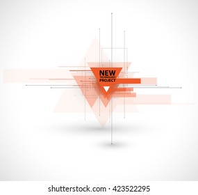 Scientific Future Technology. For Business Presentation. Flyer, Poster Vector Concept Background
