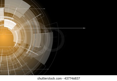 Scientific Future Technology. For Business Presentation. Flayer, Poster Vector Concept Background