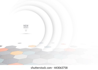 Scientific Future Technology. For Business Presentation. Falyer, Poster Vector Concept Background