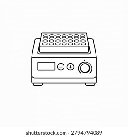 Scientific heating block device for lab experiments with temperature control