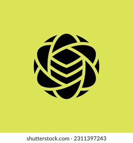 scientific hexagon atomic storage technology logo