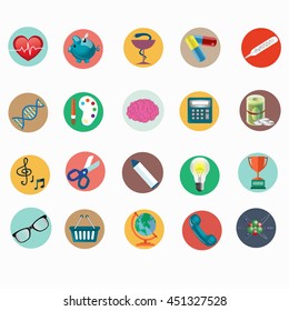 scientific icons, medical icons, set of icons
