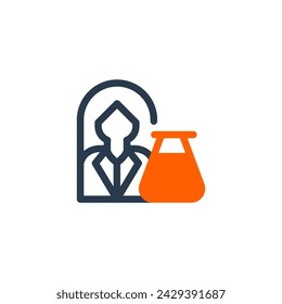 Scientific Impact for Women's Day Vector Icon Illustration