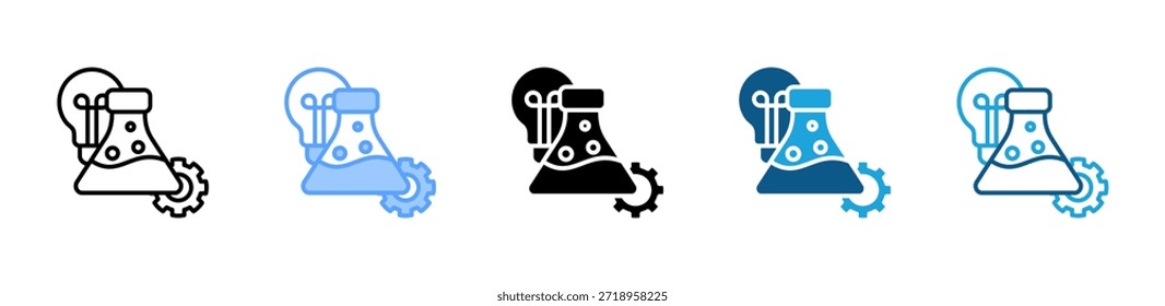 Scientific Innovation icon set multiple style collection