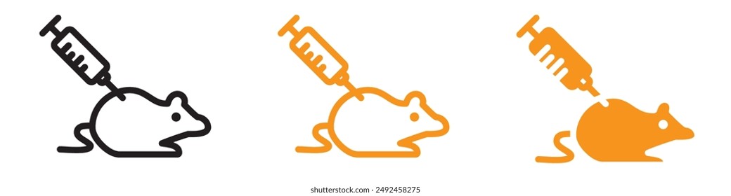 Scientific Lab Rat Experiment Icon for Research and Laboratory Graphics Essential for Representing Animal Testing and Scientific Studies