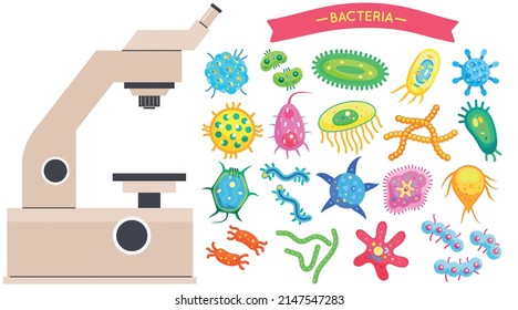 Análisis científico de laboratorio del sistema de vida y organismos con microscopio. Microbiología, biología, ciencia, concepto de investigación biológica. Investigaciones biólogas y estudios de bacterias y microorganismos