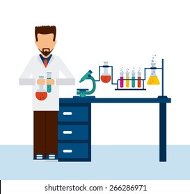 scientific laboratory design, vector illustration eps10 graphic 