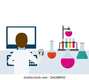 scientific laboratory design, vector illustration eps10 graphic 