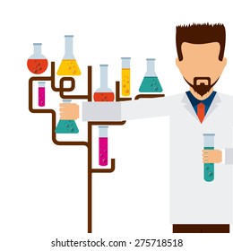 scientific laboratory design, vector illustration eps10 graphic 