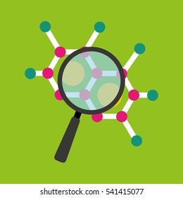 scientific laboratory flat line icons vector illustration design