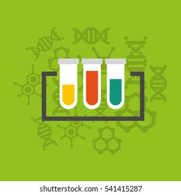 scientific laboratory flat line icons vector illustration design