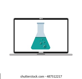 scientific laboratory online concept vector illustration design