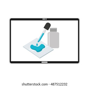 scientific laboratory online concept vector illustration design