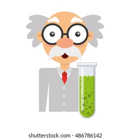 scientific laboratory worker concept vector illustration design