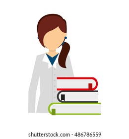 scientific laboratory worker concept vector illustration design