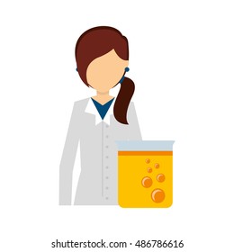 scientific laboratory worker concept vector illustration design