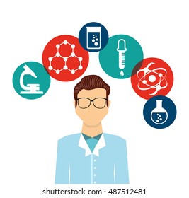 Scientific Laboratory Worker Concept Vector Illustration Stock Vector ...