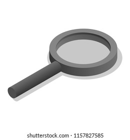 Scientific magnifying school glass icon. Isometric of scientific magnifying school glass vector icon for web design isolated on white background