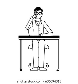 scientific man in workplace avatar icon