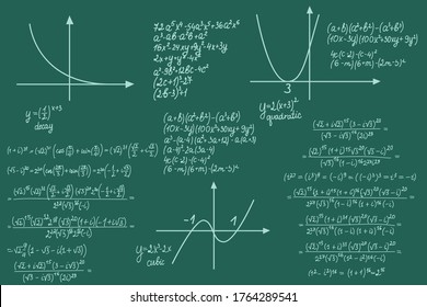 wissenschaftliche und mathematische Formeln auf Kreißplatten, Vektorgrafik