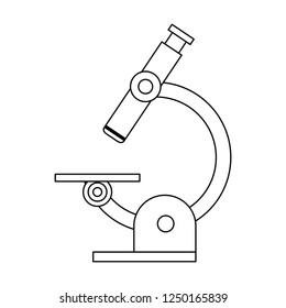 Scientific microscope tool black and white