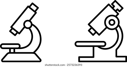 Scientific Microscope Vector Icon Set