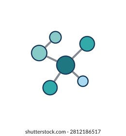 Scientific molecular model with bonded spheres